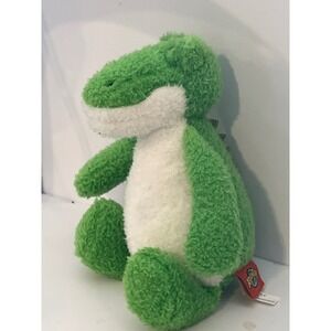 Adventure Planet Green Alligator Plush Stuffed Animal Sherpa Texture White Belly